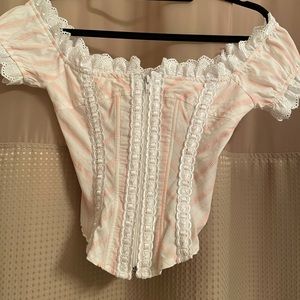 Red Fox corset décolleté top , sz 36 , XS